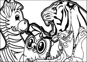 Abc Animal Zebra Lion Coloring Page