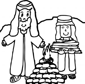 Abraham And Sarah Fire Coloring Page