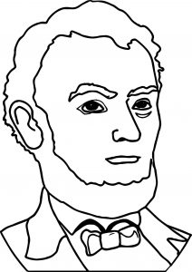 Abraham Lincoln President Line Coloring Page