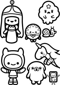 Adventure Time Chibi Coloring Page