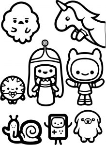 Adventure Time Finn And Jack Child Coloring Page