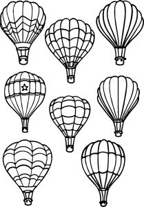 All Air Balloon Coloring Page
