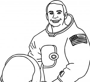 American Astronaut Coloring Page