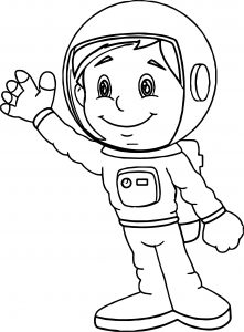 Astronaut Boy Coloring Page