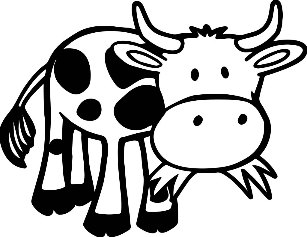 Baby Farm Cow Animal Coloring Page - Wecoloringpage.com