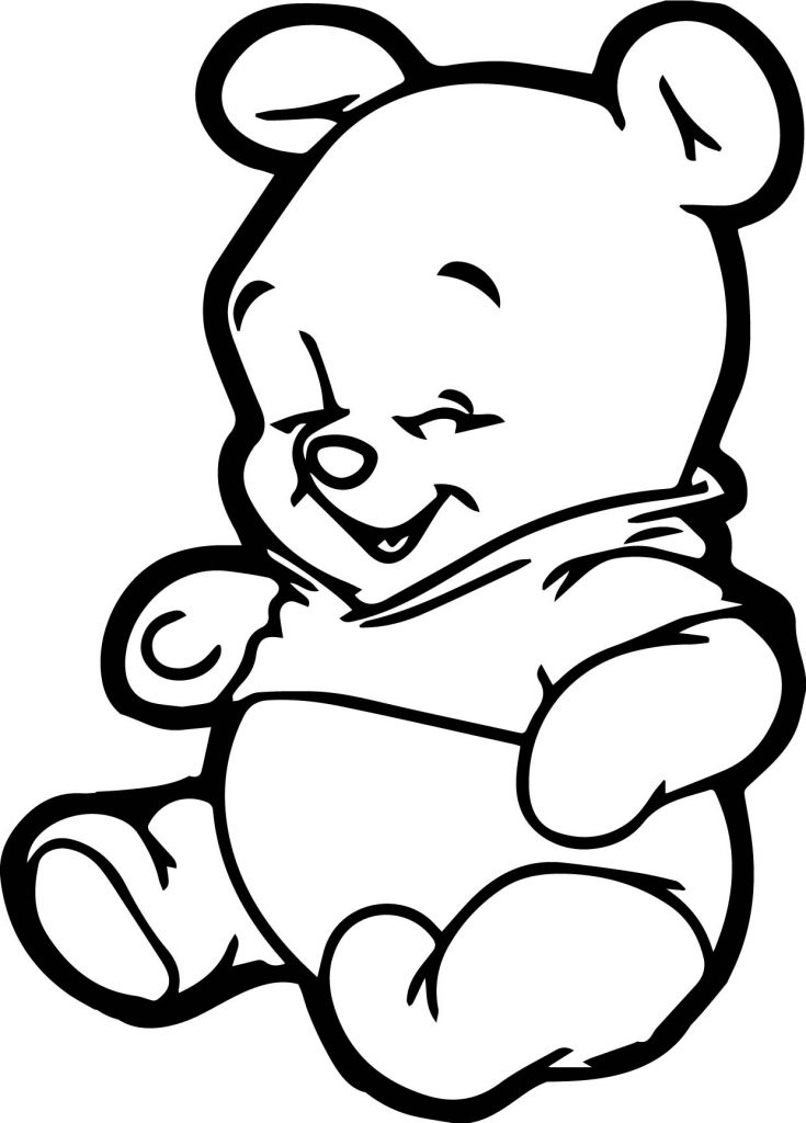 Baby Winnie The Pooh Very Comic Coloring Page Wecoloringpage Com