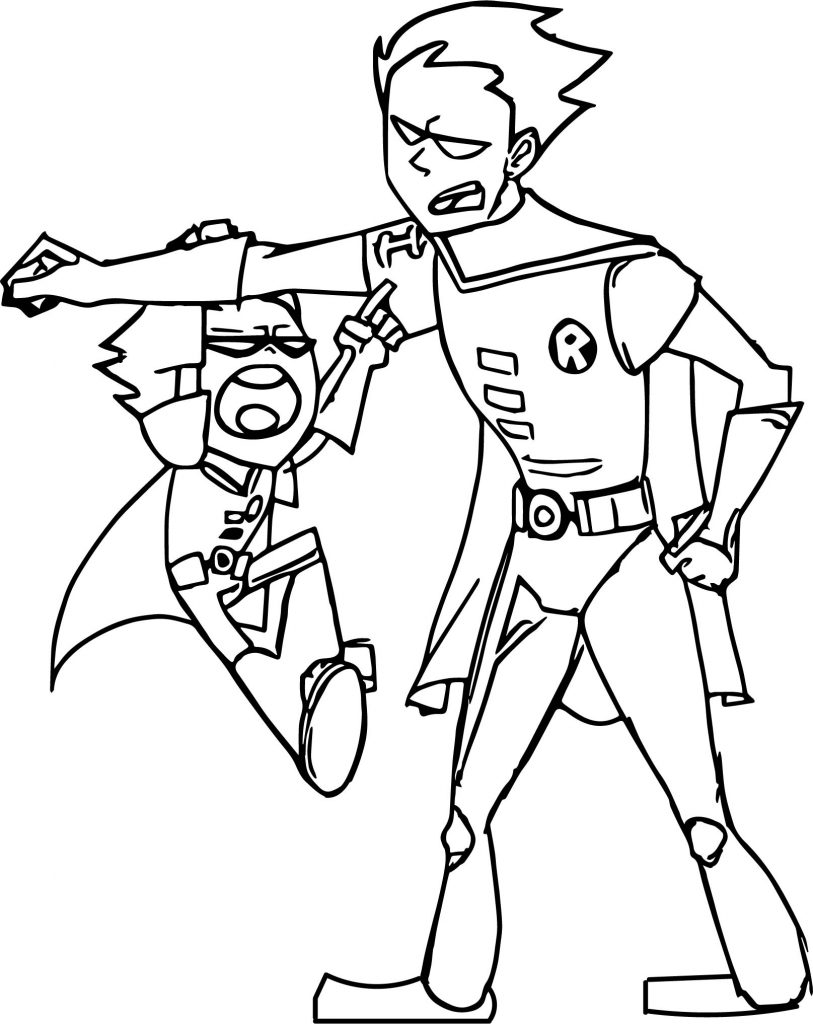 Big Robin And Small Robin Coloring Page - Wecoloringpage.com