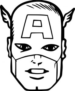 Captain America Face Coloring