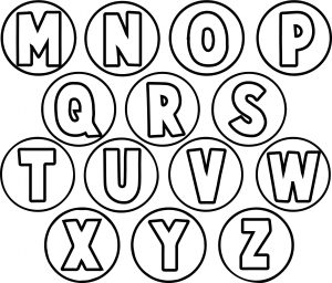 Circle Alphabet Letter Coloring Page