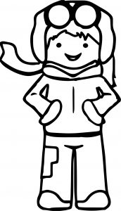 Cold Snow Weather Pilot There Coloring Page