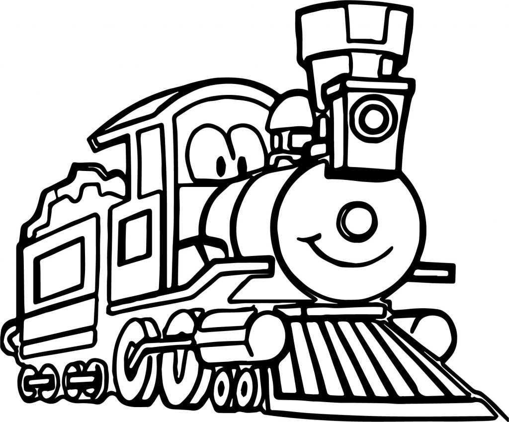 Cute Cartoon Train Coloring Page - Wecoloringpage.com