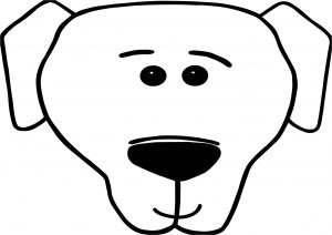 Dog Face Coloring Page