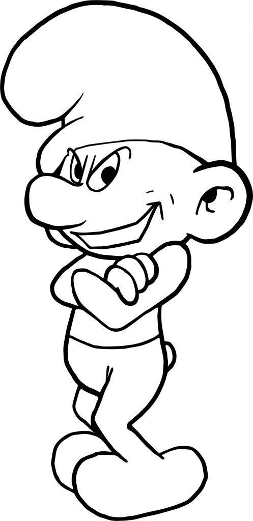 Evil Smurf Coloring Page | Wecoloringpage.com