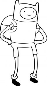 Finn For Free Child Boy Kit Coloring Page