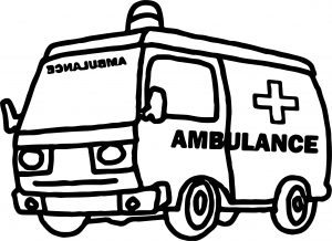 Going Ambulance Coloring Page