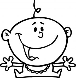 Happy Baby Coloring Page