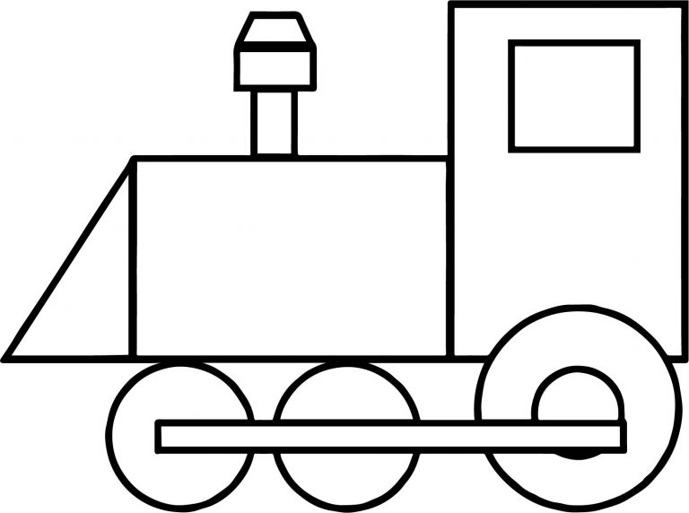 Outline Train Coloring Page - Wecoloringpage.com