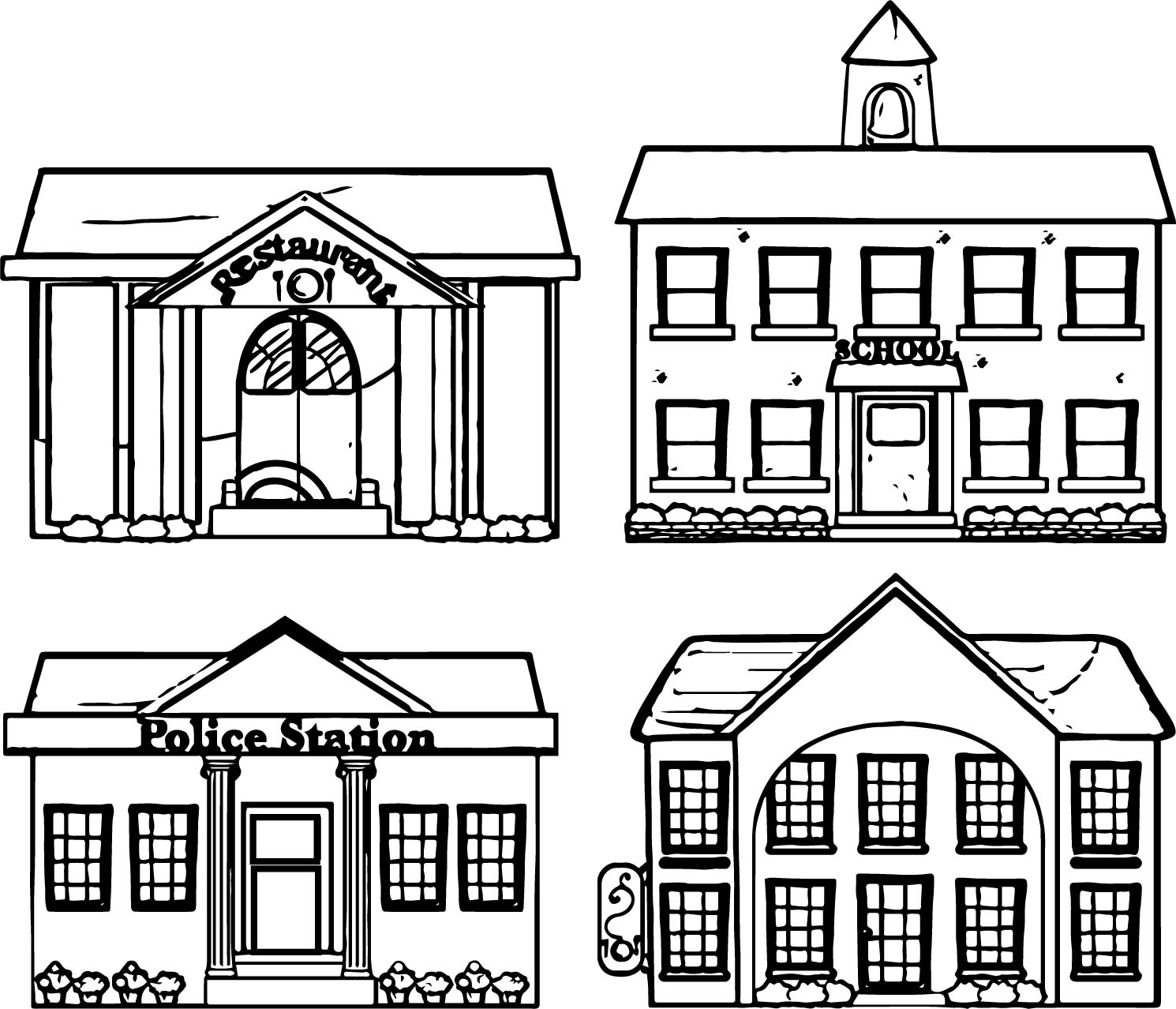 Building Coloring Pages 4