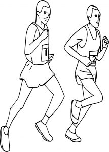 Running Sports Man Coloring Page