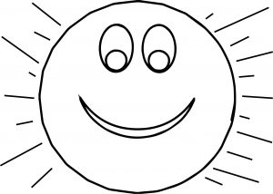 Sun Smiley Coloring Page