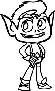 Teen Titans Go Beast Boy Good Coloring Page