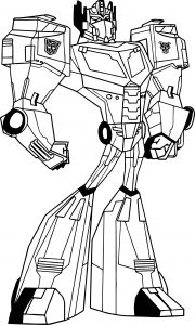 Transformers Animated Optimus Prime Coloring Page