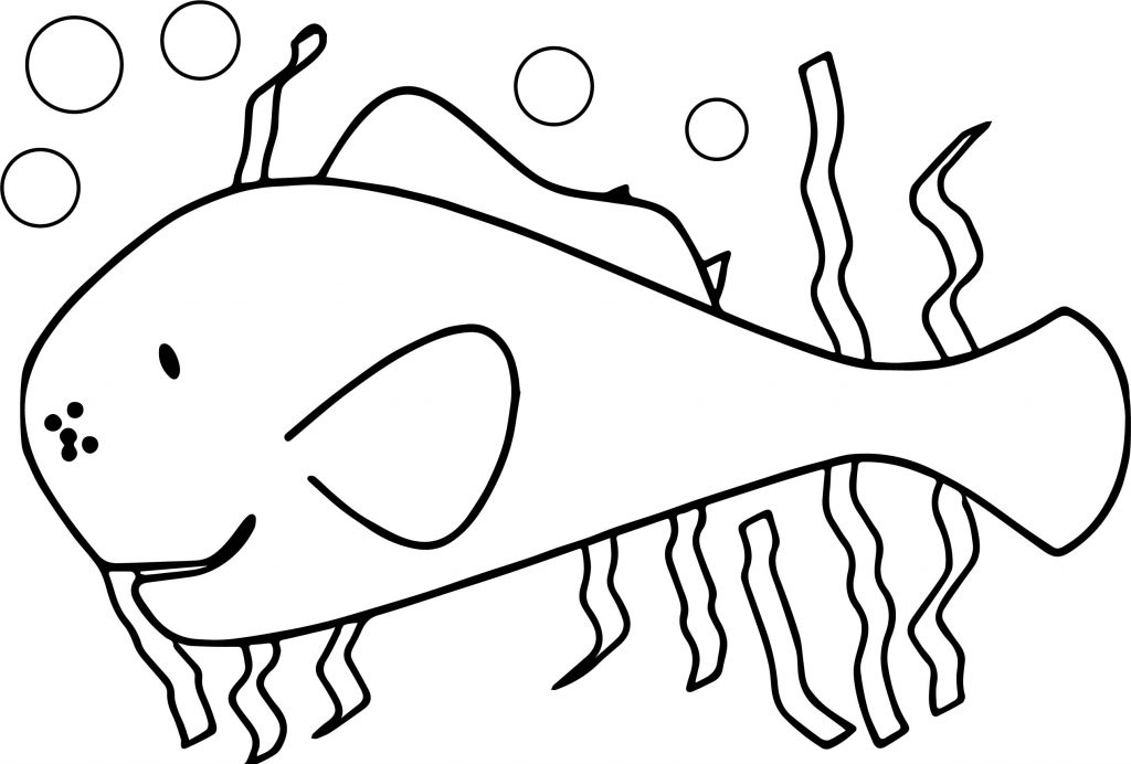 Underwater Fish In The Sea Submarine Coloring Page - Wecoloringpage.com