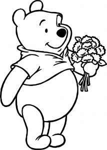 Winnie The Pooh Flower Coloring Page