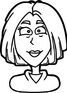 Woman Face Coloring Page