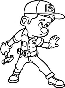 Wreck It Ralph Hammer Coloring Page