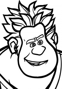 Wreck it Ralph Face Coloring Page