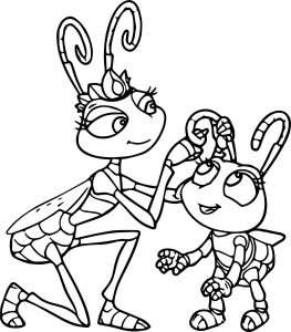A Bugs Life Princess Atta And Dot Disney Coloring Page