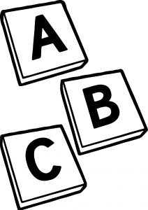 Abc Black And White Coloring Page