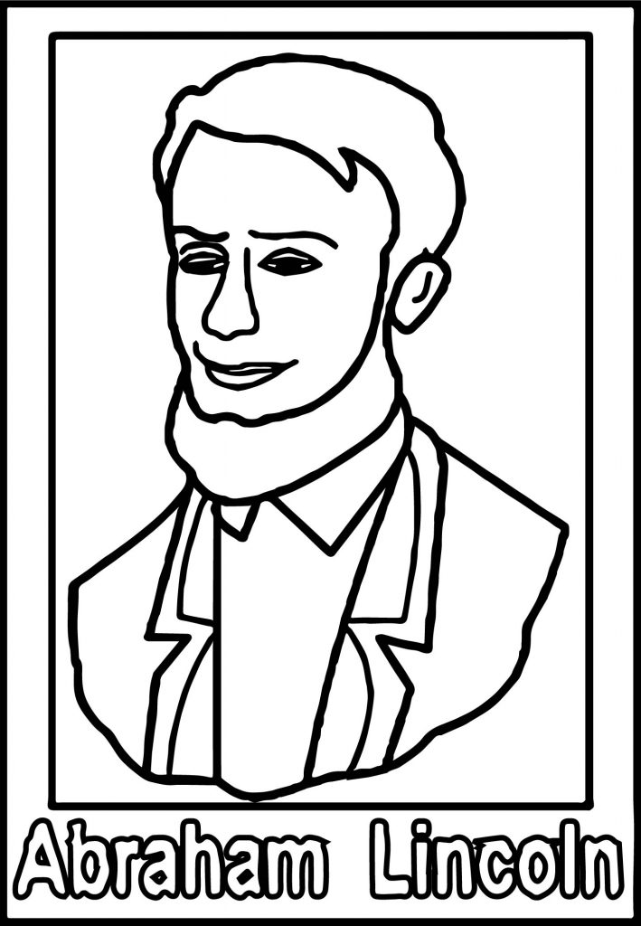 Abraham Lincoln President Picture Coloring Page | Wecoloringpage.com