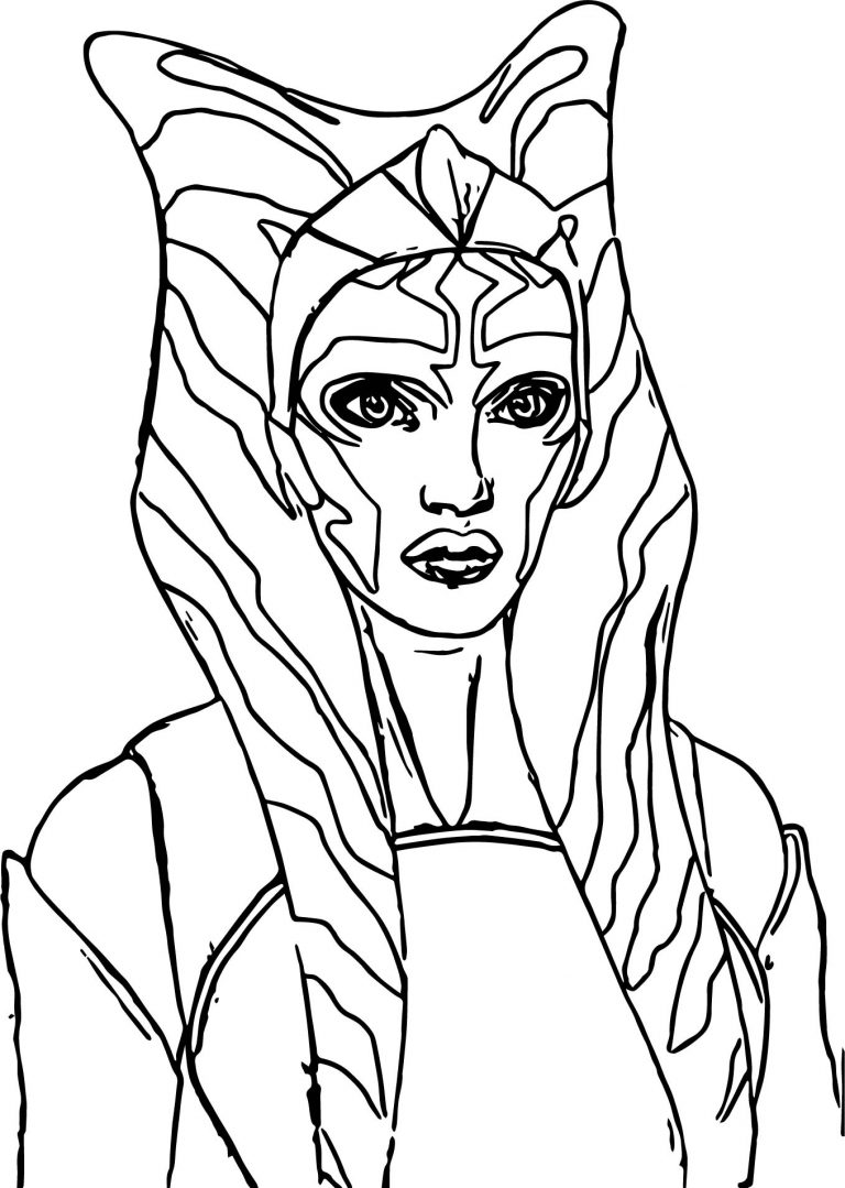 Ahsoka Tano Real Coloring Page - Wecoloringpage.com