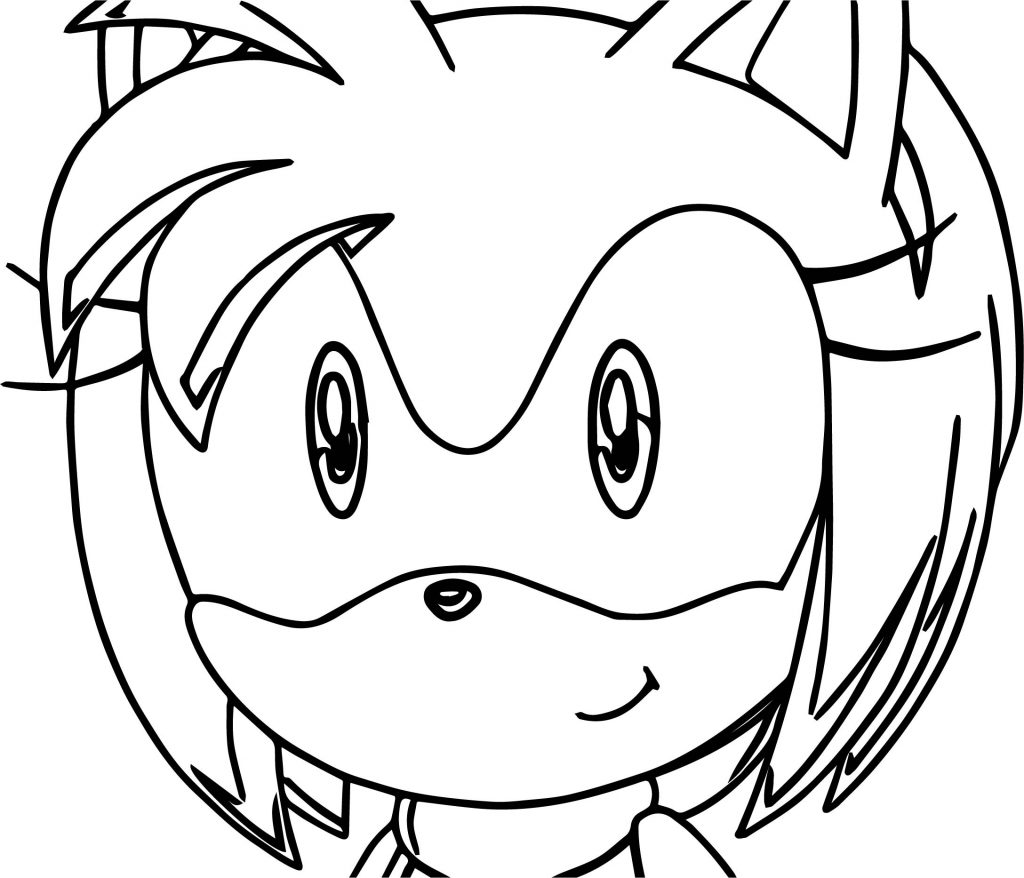 Amy Rose Face Coloring Page - Wecoloringpage.com