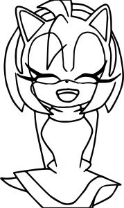 Amy Rose Laugh Coloring Page