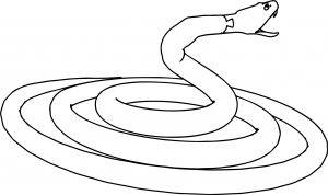 Angry Snake Coloring Page