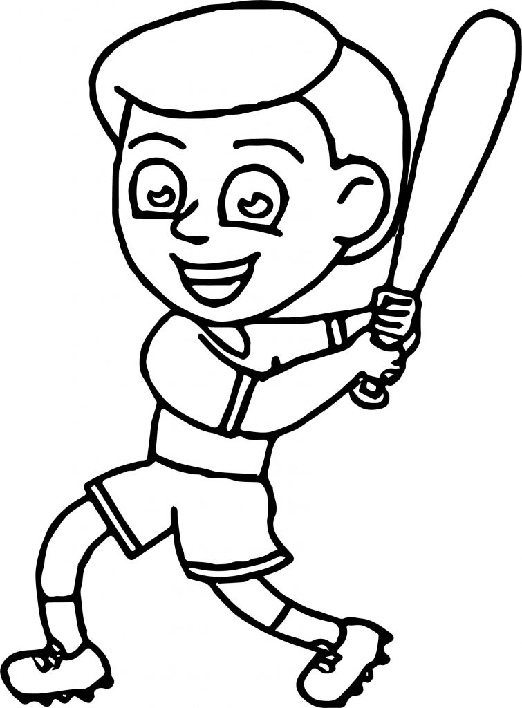 Baseball Child Coloring Page - Wecoloringpage.com