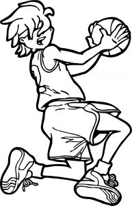 Basketball Playing Class School Coloring Page