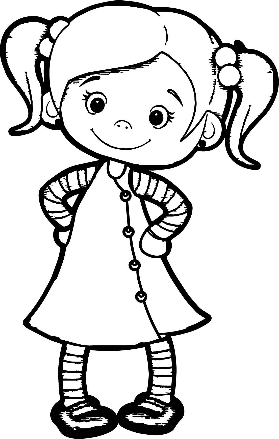  Girl Coloring Page 1