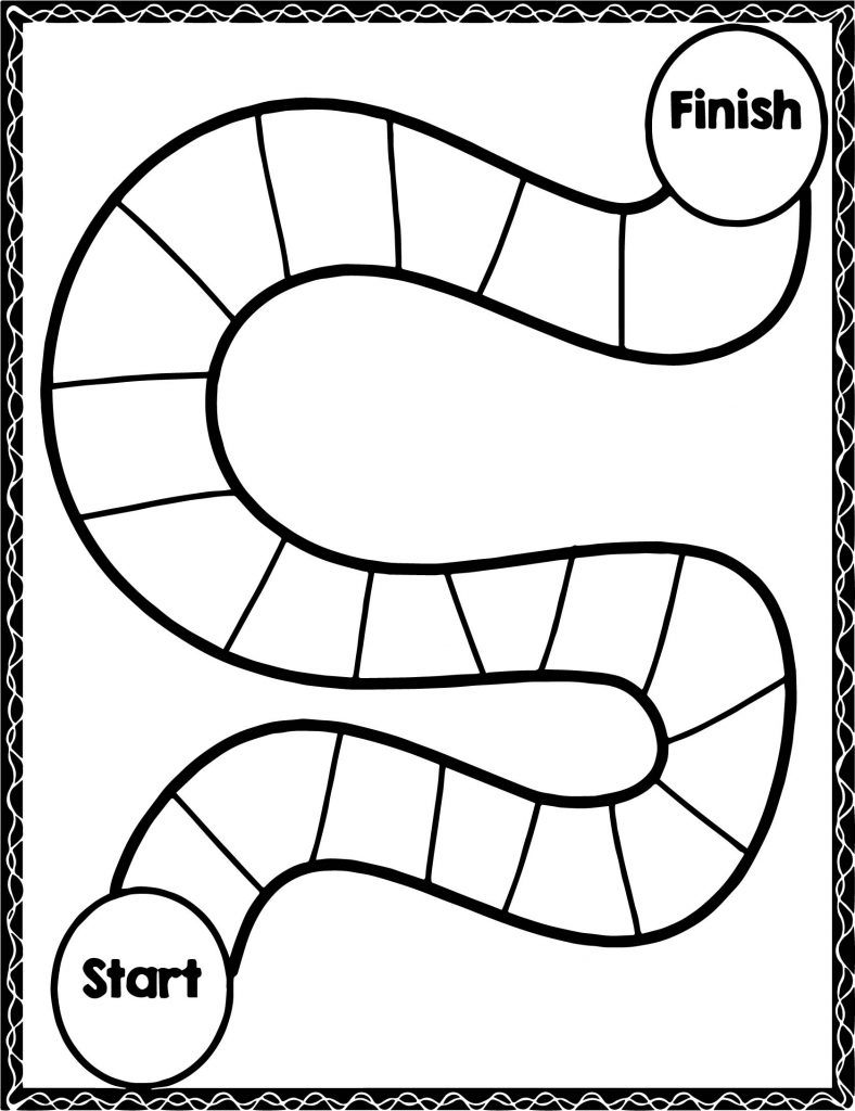 Board Start Finish Picture Coloring Page - Wecoloringpage.com