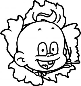Cartoon Baby Boy Coloring Page