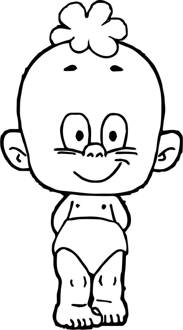 Cartoon Baby Smile Boy Coloring Page - Wecoloringpage.com