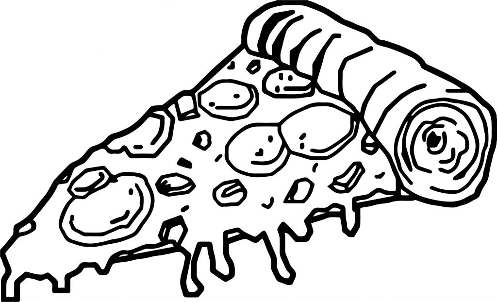 Cartoon Pizza Coloring Page - Wecoloringpage.com