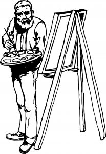 Experienced Painter Coloring Page