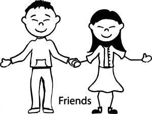 Friendship Children Coloring Page