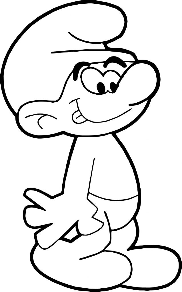 Greedy Smurf Smurf Coloring Page - Wecoloringpage.com