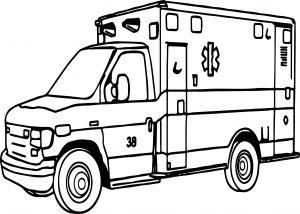 Important Ambulance Coloring Page
