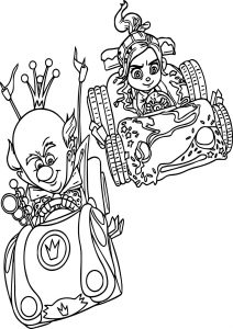 King Candy Vaneloppe Racing Coloring Page